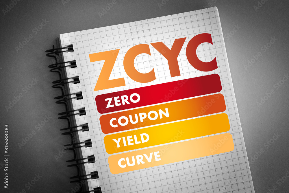 Wall mural zcyc - zero coupon yield curve acronym, business concept background