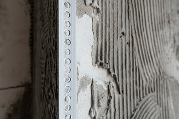 Picture of the internal construction process of the building . Steps for creating a concrete wall...