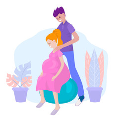 The topic of childbirth with her husband.