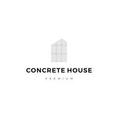 exposed concrete house logo vector icon illustration