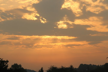 Obraz premium sunset over lake