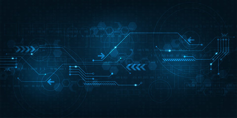 Vector abstract background of digital technology work.