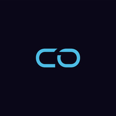 Letter CO logo design template vector illustration
