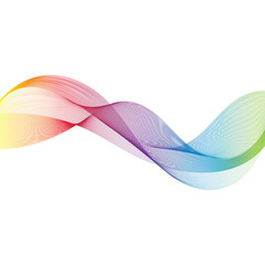 abstract color wave flow design