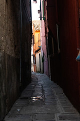 A narrow street.