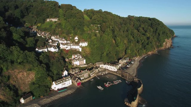 Picturesque fishing village of Clovelly on the North Devon Coast, Devon,  England
