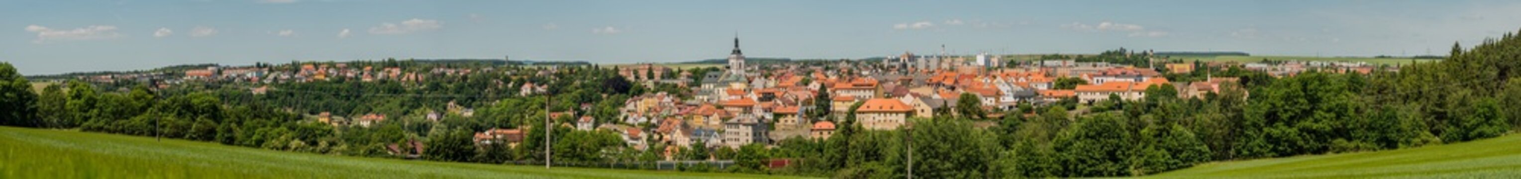 panorama view on city stribro