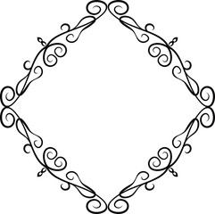 Diamond antique pattern frame