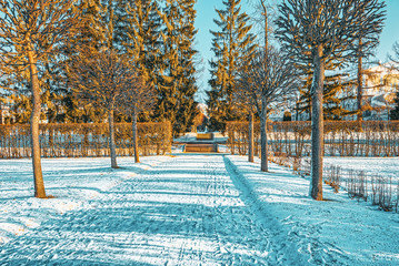 Catherine Park near the palace of the same name, Tsarskoye Selo (Pushkin). Saint Petersburg. Russia.