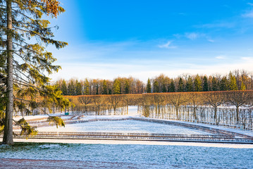Catherine Park near the palace of the same name, Tsarskoye Selo (Pushkin). Saint Petersburg. Russia.
