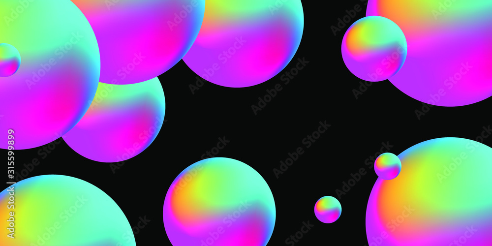 Poster balloon liquid color background design. a liquid gradient forms the composition. futuristic design p