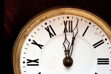 Close up shot of a wall clock