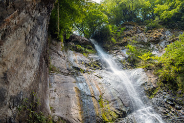 Mahuntseti waterfall on the Adjaristskali river in the Adjara region. Georgia