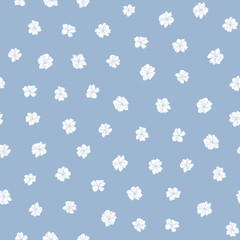Anemone or windflower poppies flowers background. Floral vector seamless pattern with hand drawn elements in pastel colores.