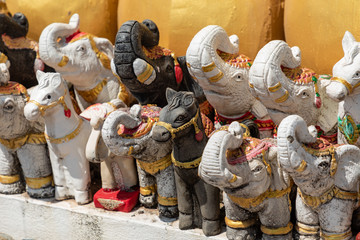 The King Chao Anouvong, 1767-1829, reigned in Laos 1805-1828, statue erected in 2010 in a park...