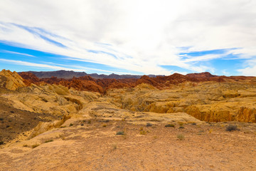 Ansicht auf roten Felsen im Nationalpark Valley of Fire, Nevada