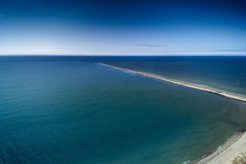 Eastern coast of Baltic sea at Liepaja, Latvia.