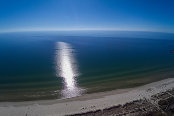 Eastern coast of Baltic sea at Liepaja, Latvia.