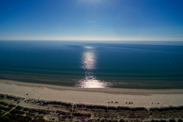Eastern coast of Baltic sea at Liepaja, Latvia.