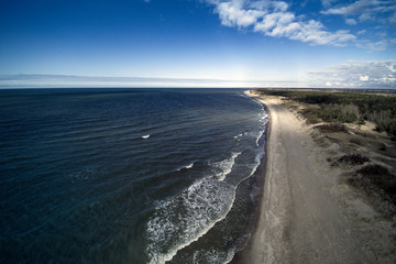 Eastern coast of Baltic sea at Liepaja, Latvia.
