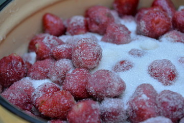 red fresh delicious berry strawberry on a summer day