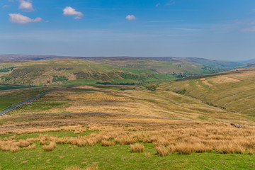 Yorkshire Dales landscape with the Swaledale near Thwaite, North Yorkshire, England, UK