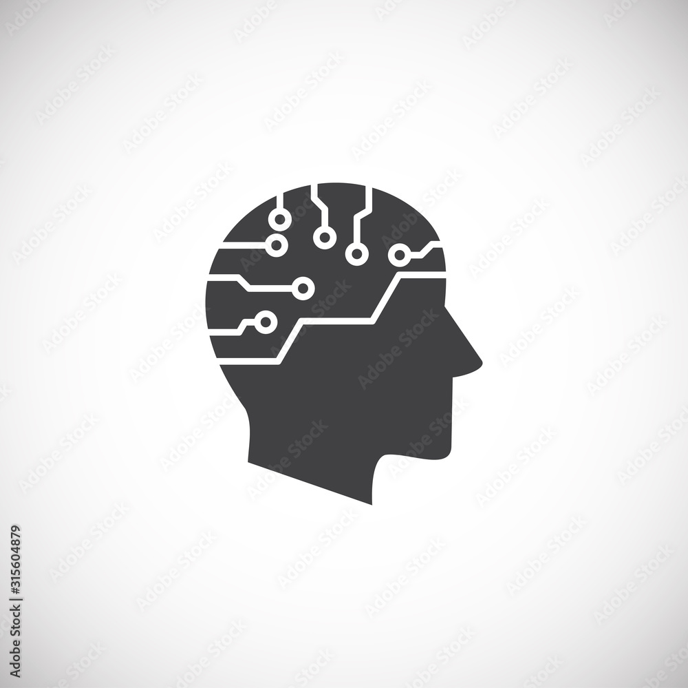 Poster ai related icon on background for graphic and web design. simple illustration. internet concept symb