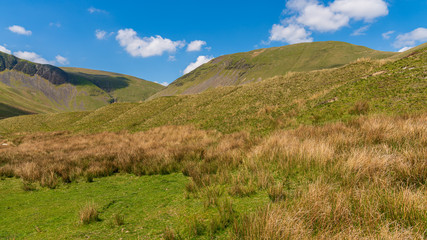 The Howgill Fells in the Yorkshire Dales near Low Haygarth, Cumbria, England, UK