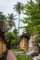 Fototapeta na wymiar Wat Sisaket Temple in Vientiane city Old architecture and buddha statues (Vientiane, Laos)