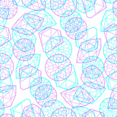Seamless Pattern from diamond – stock illustration