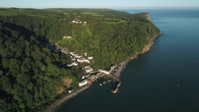 Picturesque fishing village of Clovelly on the North Devon Coast, Devon,  England