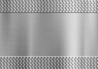 Textured metal background. Steel plate with geometric pattern