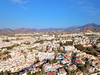 Fototapeta premium Drone photography of Nerja Spain coastline