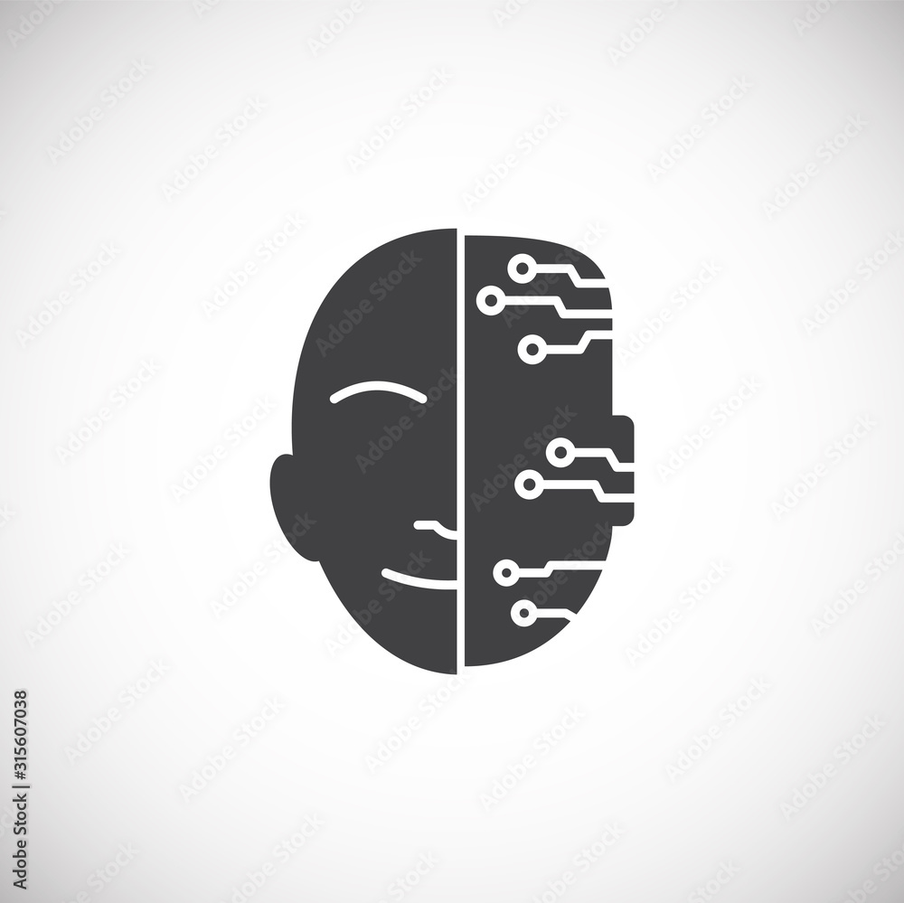 Poster ai related icon on background for graphic and web design. simple illustration. internet concept symb