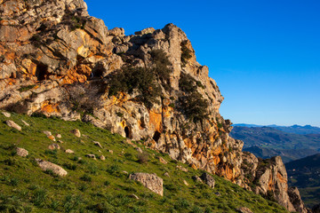 View of the typical Sicilian countryside