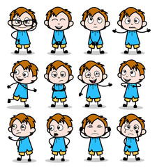 Cute Young Comic Office Guy - Set of Concepts Vector illustrations