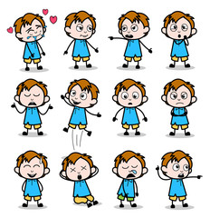 Many Cartoon Office Guy - Set of Concepts Vector illustrations