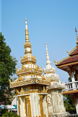 Naklejka premium Travelling Laos, sightseeing at temple 