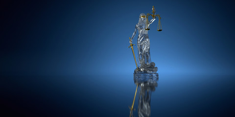 Lady Justice Statue Glass