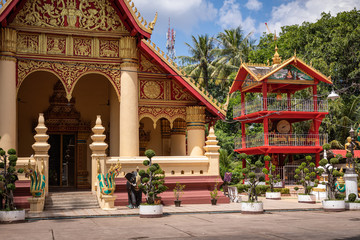 Obraz premium Wat Mixai Buddhist Temple monastery in Vientiane, Laos