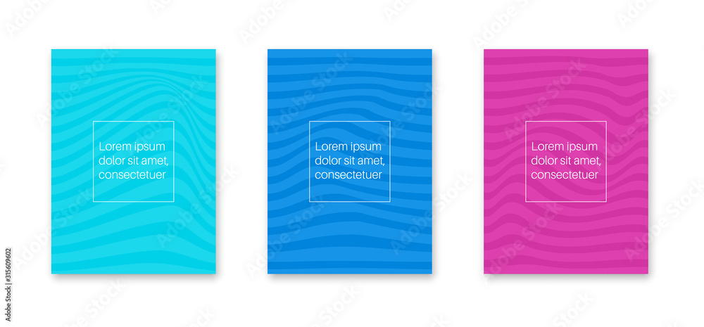 Poster Abstract design with optical illusion stripe pattern.