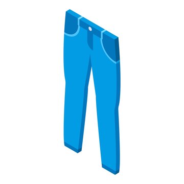 recommend clip art: Textile pants jeans icon. Isometric of textile pants jeans vector icon for web design isolated on white background