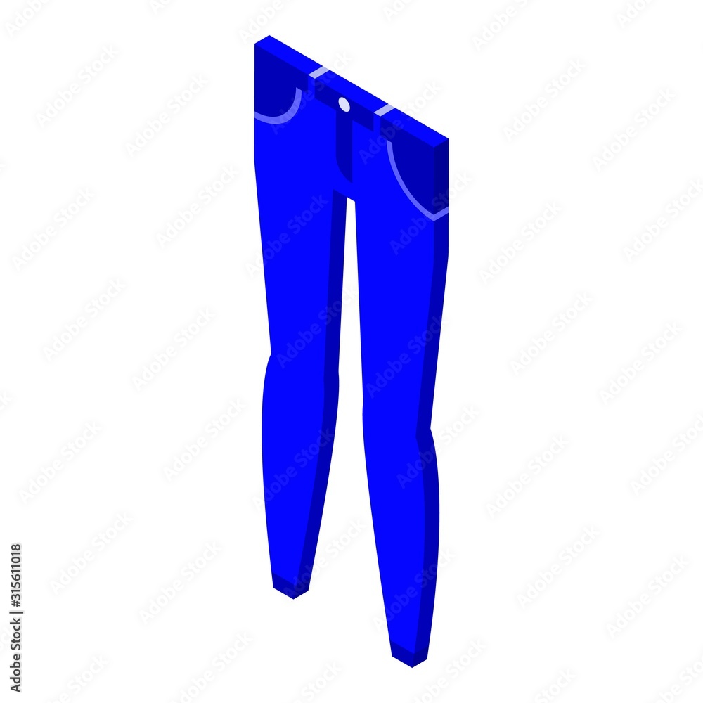 Poster texture jeans icon. isometric of texture jeans vector icon for web design isolated on white backgrou