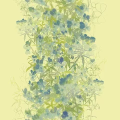 Gordijnen Viola tricolor seamless pattern. © shoshina
