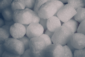Non-polluting organic protective plastic as background. Protection for fragile packaging.	