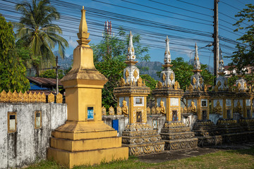 Fototapeta na wymiar Buddhist temple in Vang Vieng. Laos.