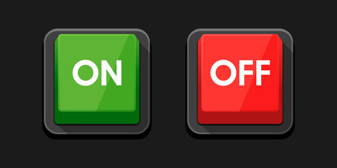On - Off Switch Power Button Symbol Icon Vector Design Illustration