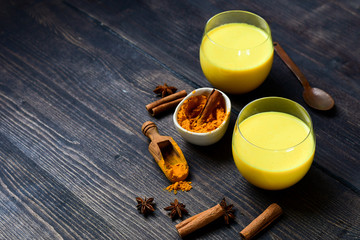 Fototapeta premium mango jelly mousse with spices in a glasses with cinnamon, fruit dessert recipe. vegan dessert without sugar