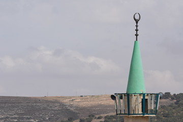 ..Al Karak fortress in Jordan. The ruins of the castle located on a high slope with a beautiful...