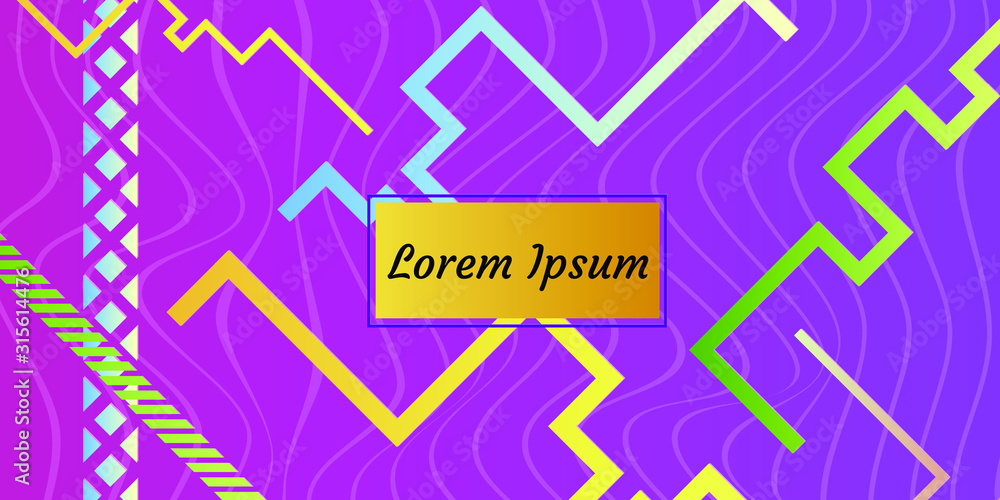 Fototapete abstract modern background. geometric shapes and lines. colorful gradient vector texture